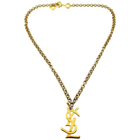 saint laurent necklace ysl|ysl necklace men.